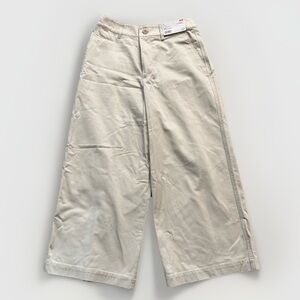 NWT Uniqlo Women’s Natural Wide Leg Cropped Pants Size 2, W25’’